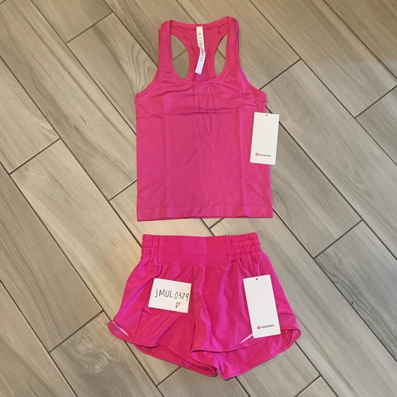 lululemon athletica Pants - Lululemon Hotty Hot HR Short 2.5” & Swiftly Tech RB Race * Sonic Pink